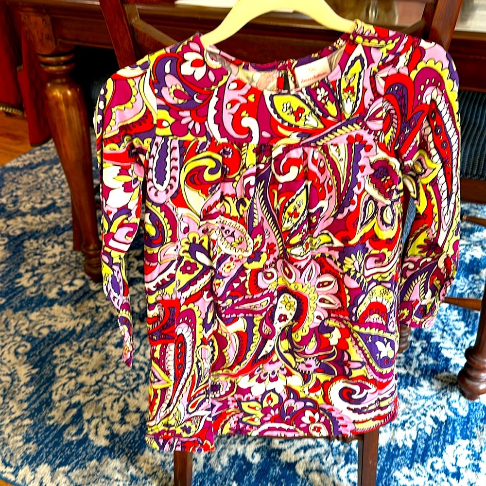 Hanna Andersson pink & purple long sleeve dress size 140